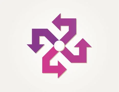 Gradient circle arrows Stock Illustration