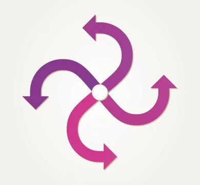 Gradient circle arrows 스톡 일러스트