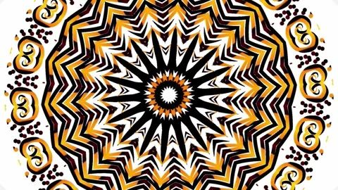 Gradient circle flower art pattern batik ethnic dayak ornament for animation ads Stock Footage 301066132
