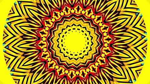 Gradient circle flower art pattern batik ethnic dayak ornament for animation ads Stock Footage 301078046