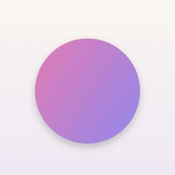 Gradient circle with purple pink blend abstract shape Stock Illustration