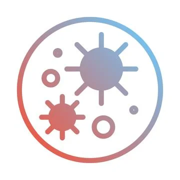Gradient Circle with Starburst and Dot Shapes Stock Illustration
