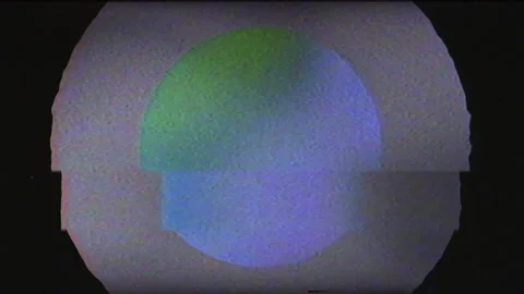 Gradient Circle VHS Glitch Noise Colored Abstract Background Stock Footage 133568509