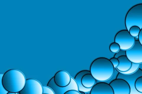 Gradient circles background, blue seamless pattern Illustrazione stock