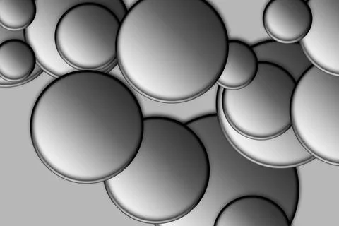 Gradient circles background, grey seamless pattern Stock Illustration