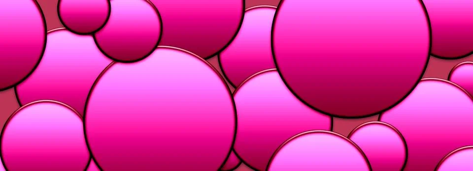 Gradient circles background, pink seamless pattern Stock Illustration