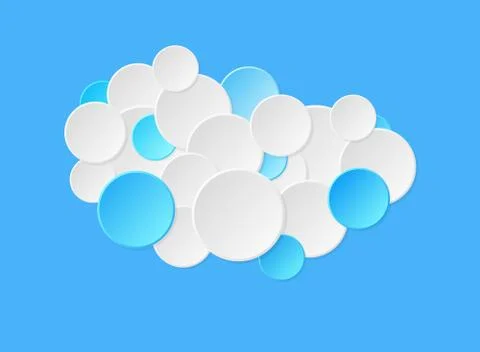 Gradient circles in blue color Stock Illustration