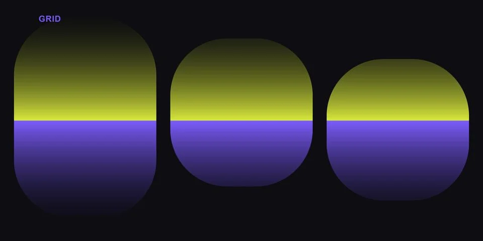 Gradient circles with color blend effect Stock Illustration