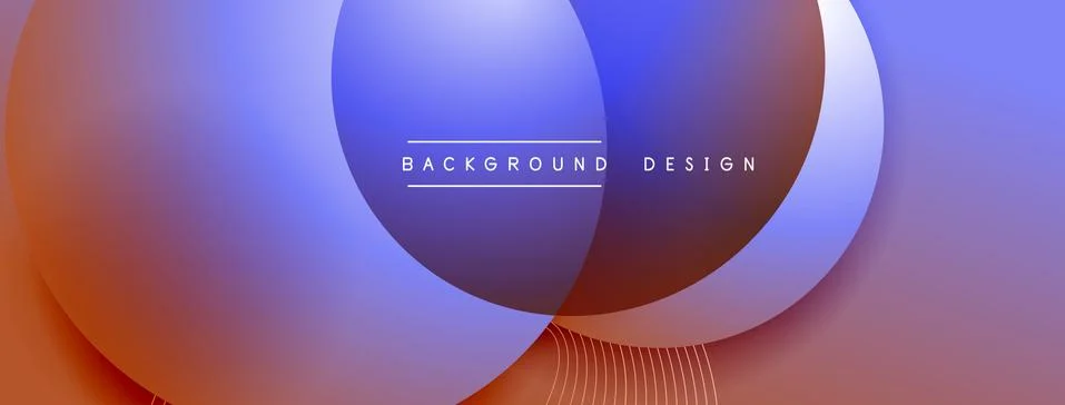 Gradient circles with shadows. Vector techno abstract background. Modern 스톡 일러스트