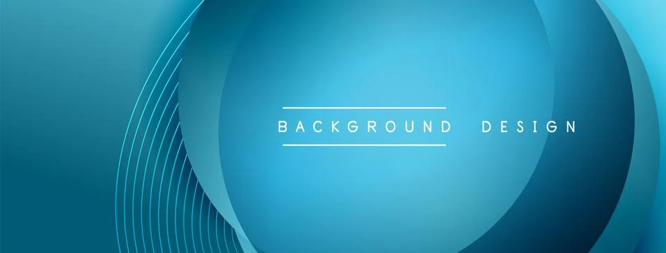 Gradient circles with shadows. Vector techno abstract background. Modern Stock Illustration