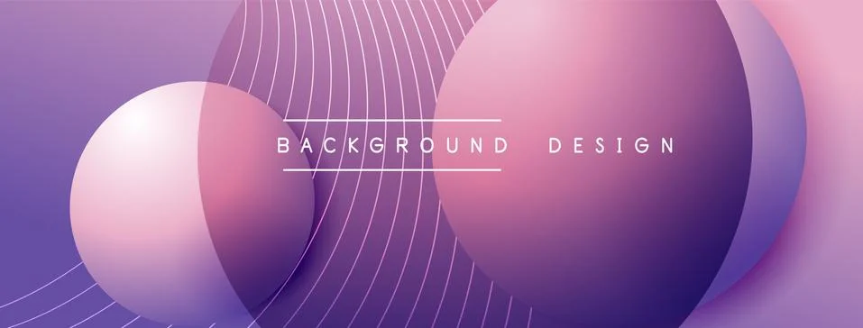 Gradient circles with shadows. Vector techno abstract background. Modern Stock Illustration