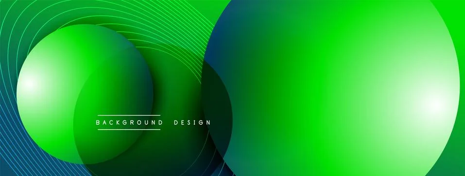 Gradient circles with shadows. Vector techno abstract background. Modern 스톡 일러스트