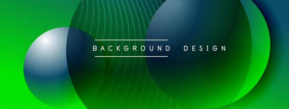 Gradient circles with shadows. Vector techno abstract background. Modern Stock Illustration