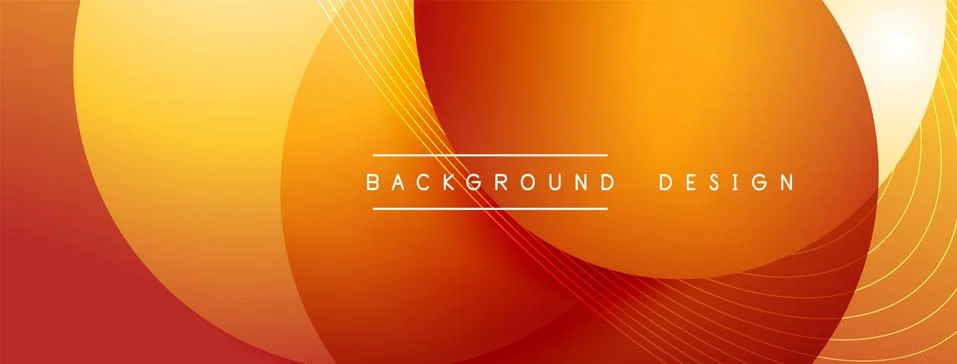 Gradient circles with shadows. Vector techno abstract background. Modern Stockillustratie