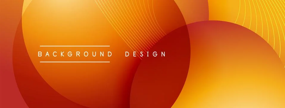 Gradient circles with shadows. Vector techno abstract background. Modern Illustrazione stock