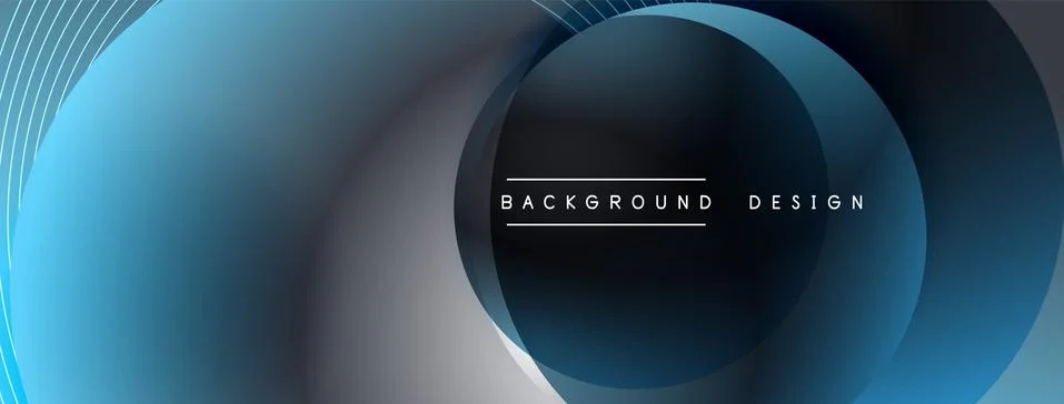 Gradient circles with shadows. Vector techno abstract background. Modern 스톡 일러스트