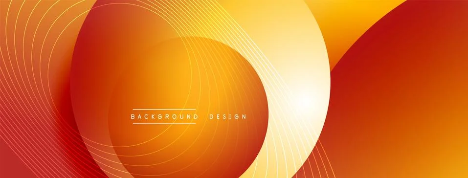 Gradient circles with shadows. Vector techno abstract background. Modern Stockillustratie