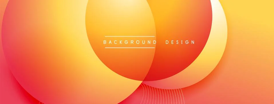 Gradient circles with shadows. Vector techno abstract background. Modern Stock Illustration