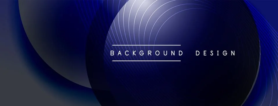 Gradient circles with shadows. Vector techno abstract background. Modern Stock Illustration