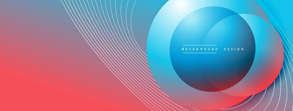 Gradient circles with shadows. Vector techno abstract background. Modern 스톡 일러스트