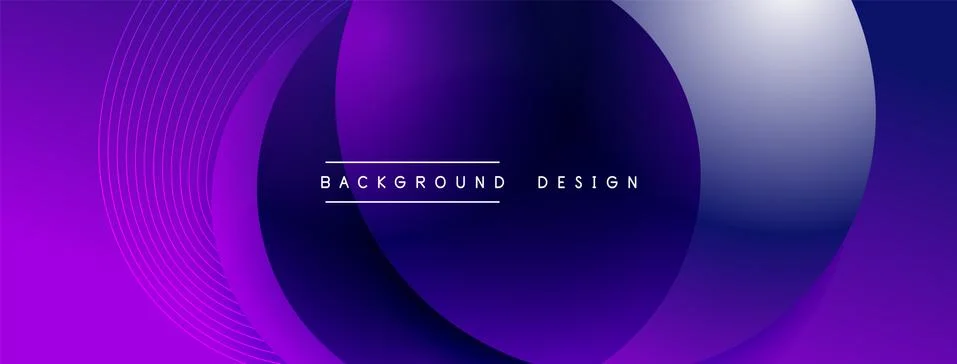 Gradient circles with shadows. Vector techno abstract background. Modern 스톡 일러스트
