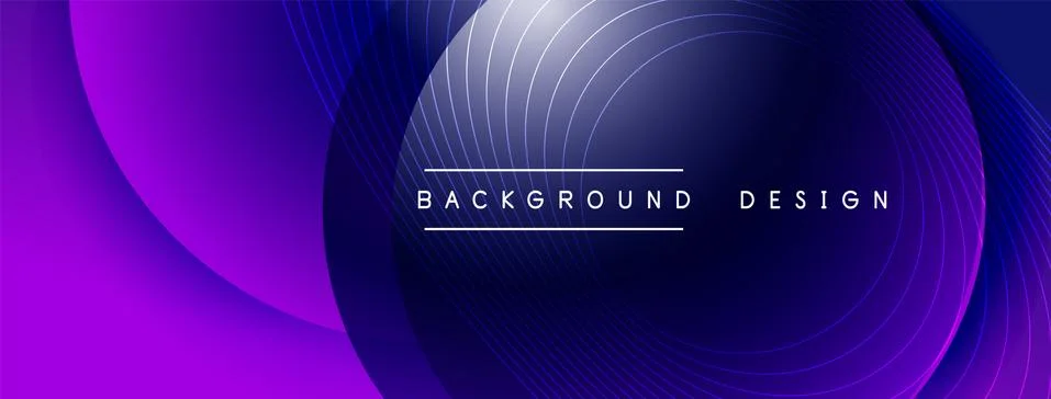 Gradient circles with shadows. Vector techno abstract background. Modern 스톡 일러스트