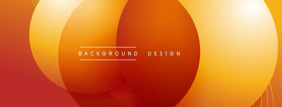 Gradient circles with shadows. Vector techno abstract background. Modern Stock Illustration