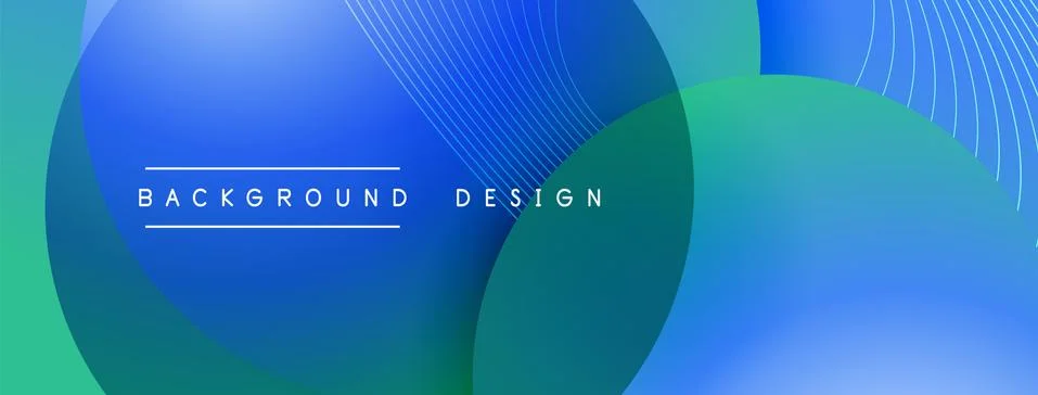 Gradient circles with shadows. Vector techno abstract background. Modern Illustrazione stock