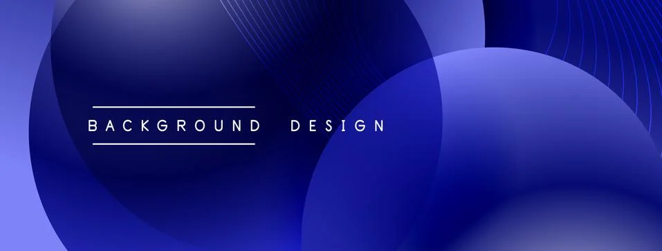 Gradient circles with shadows. Vector techno abstract background. Modern Stock Illustration