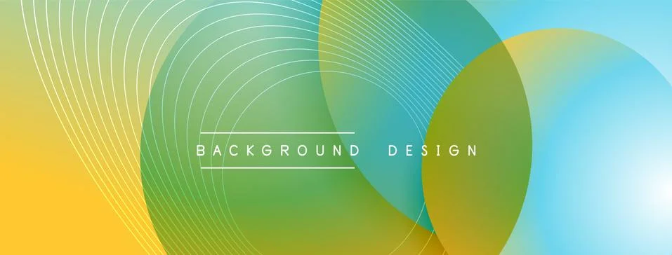 Gradient circles with shadows. Vector techno abstract background. Modern Illustrazione stock