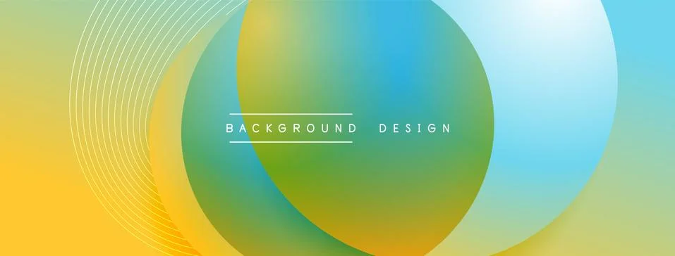 Gradient circles with shadows. Vector techno abstract background. Modern Illustrazione stock