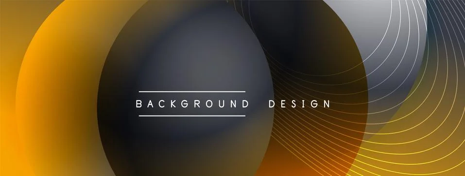 Gradient circles with shadows. Vector techno abstract background. Modern 스톡 일러스트