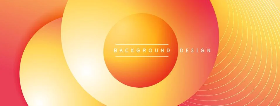 Gradient circles with shadows. Vector techno abstract background. Modern Stock Illustration