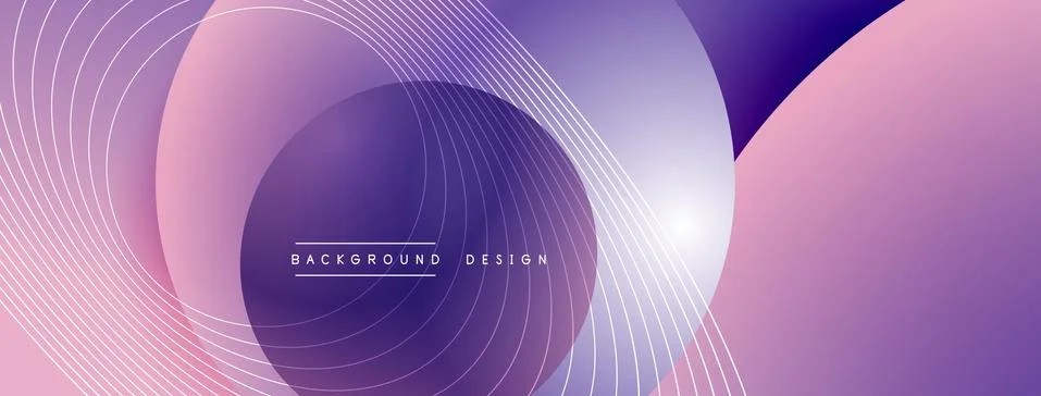 Gradient circles with shadows. Vector techno abstract background. Modern 스톡 일러스트