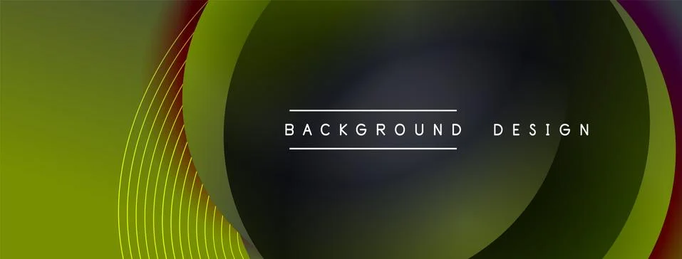 Gradient circles with shadows. Vector techno abstract background. Modern Stockillustratie