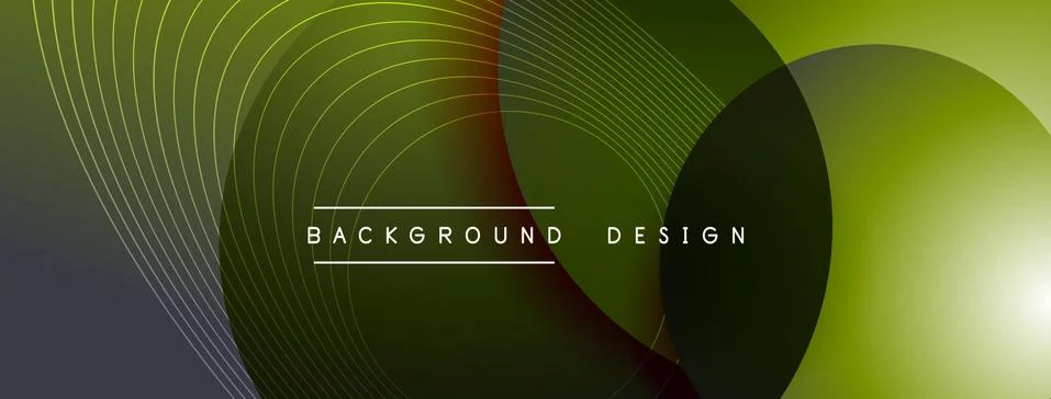 Gradient circles with shadows. Vector techno abstract background. Modern Stock Illustration