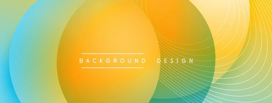 Gradient circles with shadows. Vector techno abstract background. Modern 스톡 일러스트