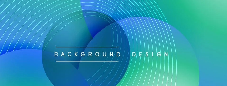 Gradient circles with shadows. Vector techno abstract background. Modern Stock Illustration