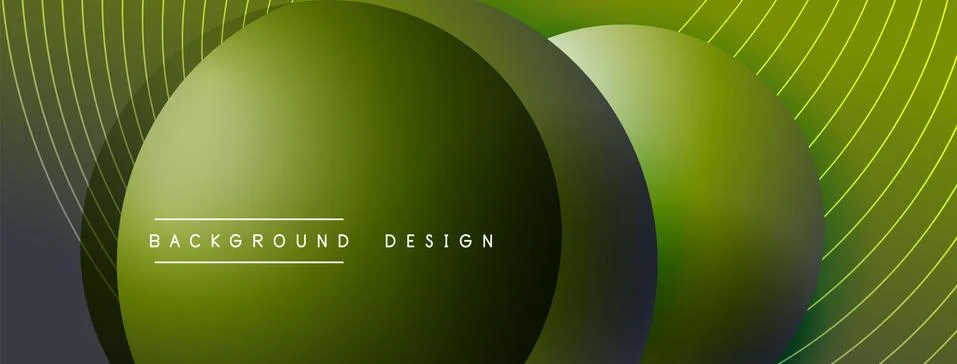 Gradient circles with shadows. Vector techno abstract background. Modern Stock Illustration