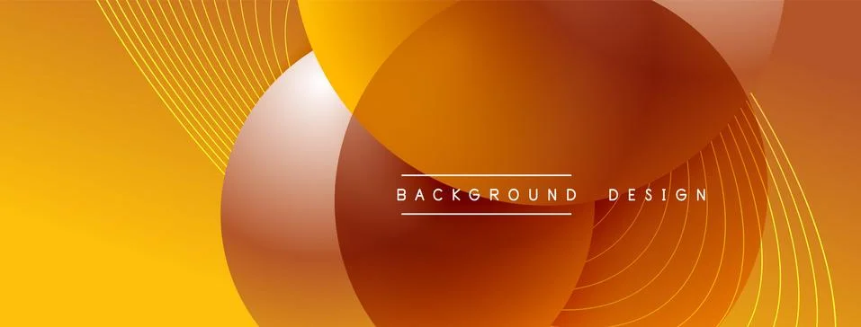 Gradient circles with shadows. Vector techno abstract background. Modern 스톡 일러스트