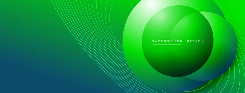 Gradient circles with shadows. Vector techno abstract background. Modern Stock Illustration