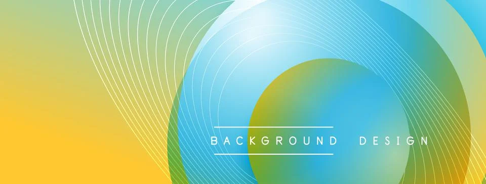 Gradient circles with shadows. Vector techno abstract background. Modern Stock Illustration