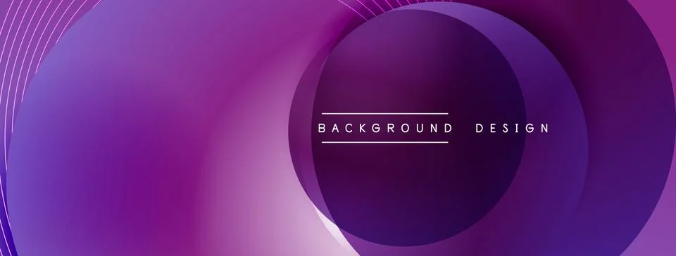 Gradient circles with shadows. Vector techno abstract background. Modern Stockillustratie