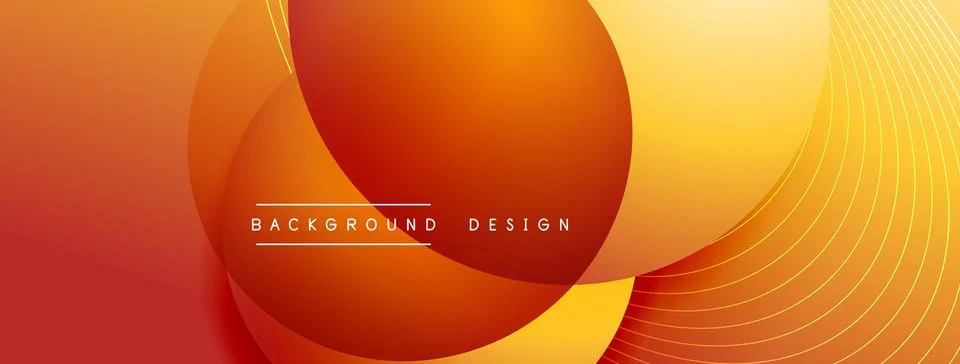 Gradient circles with shadows. Vector techno abstract background. Modern 스톡 일러스트