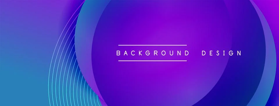 Gradient circles with shadows. Vector techno abstract background. Modern Stock Illustration