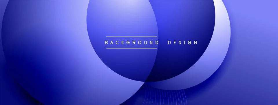 Gradient circles with shadows. Vector techno abstract background. Modern 스톡 일러스트
