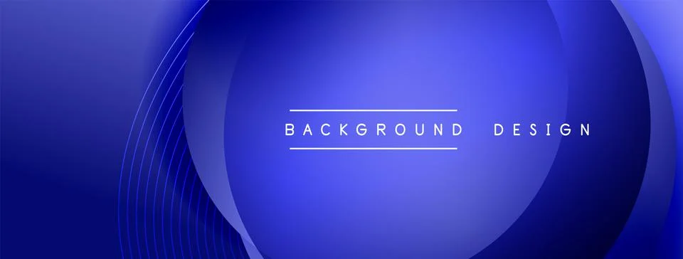 Gradient circles with shadows. Vector techno abstract background. Modern Stock Illustration