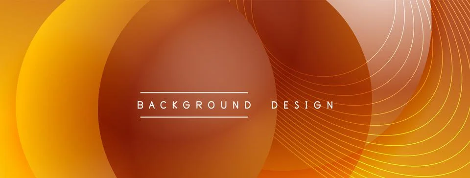 Gradient circles with shadows. Vector techno abstract background. Modern Stock Illustration