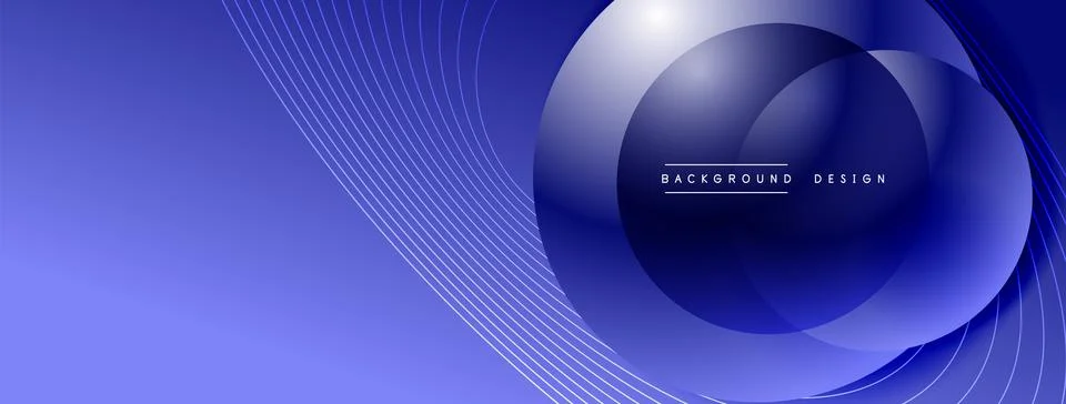 Gradient circles with shadows. Vector techno abstract background. Modern Stock Illustration