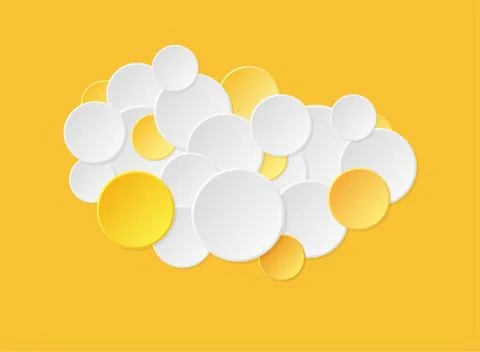 Gradient circles in yellow color Stock Illustration